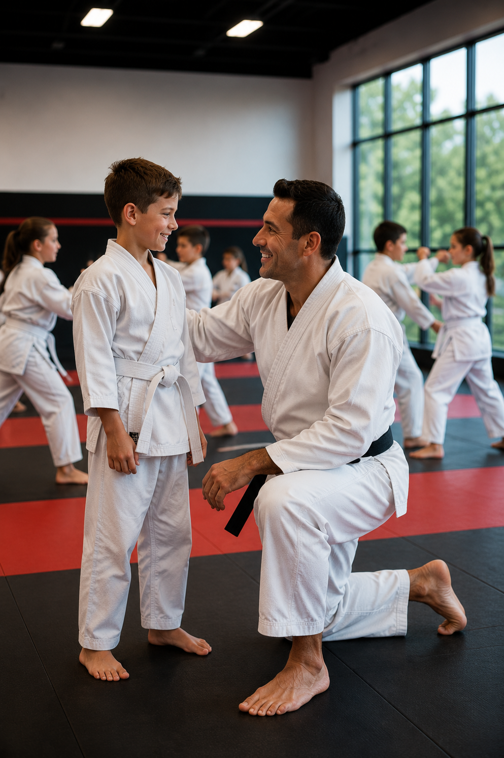 AMAA instructor coaching a young student in Magnolia